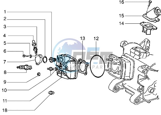 Cylinder head - Induction pipe