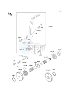 KX 80 W [KX80] (W1-W3) [KX80] drawing KICKSTARTER MECHANISM