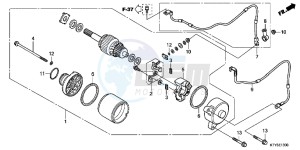 CBR125RC drawing STARTER MOTOR