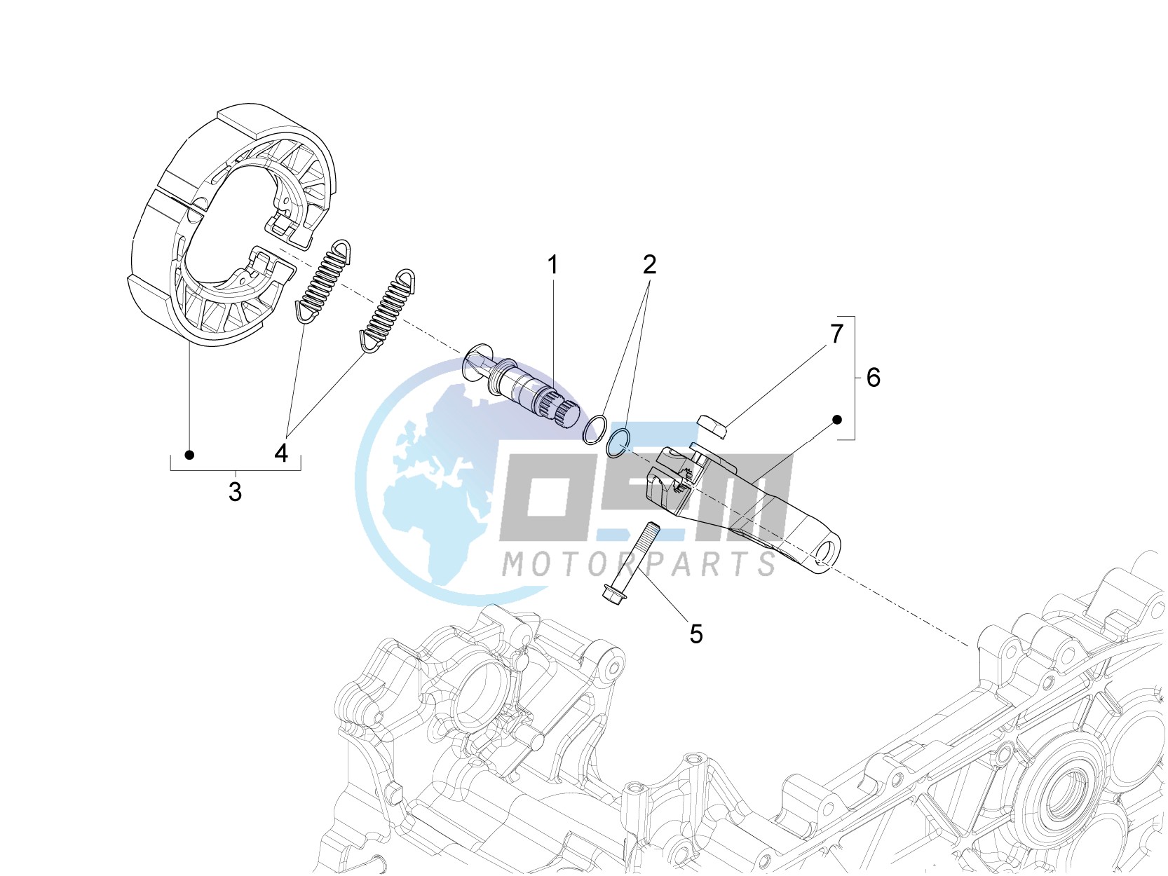 Rear brake - Brake jaw