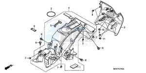 NT700VA F drawing REAR FENDER