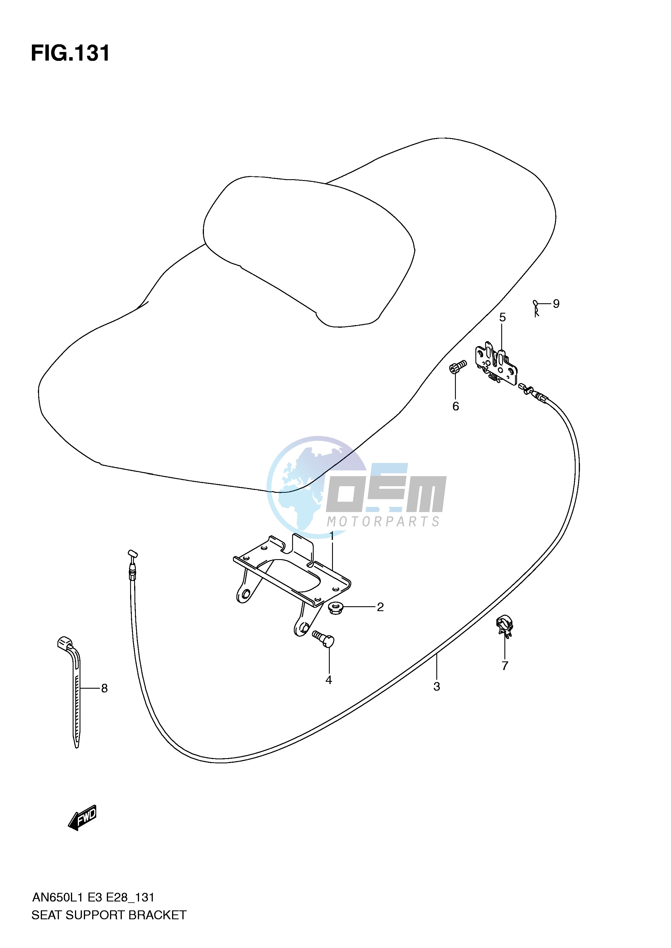 SEAT SUPPORT BRACKET (AN650AL1 E28)