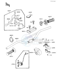 KX 250 F [KX250] (F1) [KX250] drawing HANDLEBAR