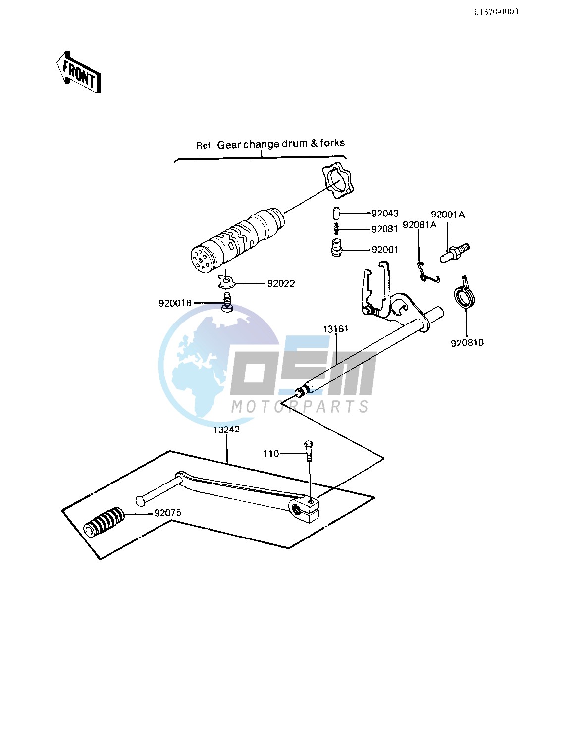 GEAR CHANGE MECHANISM -- 83 H3- -