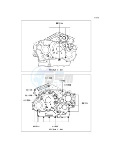 VN 1600A A[VULCAN 1600 CLASSIC] (A1-A3) [VULCAN 1600 CLASSIC] drawing CRANKCASE BOLT PATTERN-- A1_A2- -