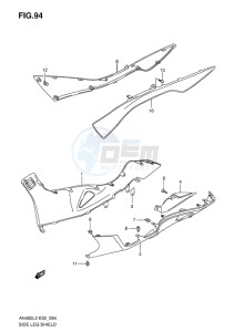 AN400 BURGMAN EU-UK drawing SIDE LEG SHIELD