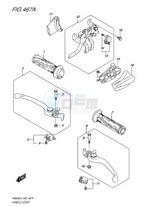 AN650 BURGMAN EU drawing HANDLE LEVER