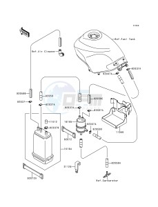 EX 250 F [NINJA 250R] (F6-F9) [NINJA 250R] drawing FUEL EVAPORATIVE SYSTEM