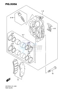 GSX-R750 EU drawing FRONT CALIPER