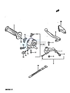 DR125S (E2) drawing LEFT MANOLE SWITCH