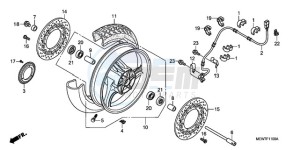 NT700VA Europe Direct - (ED) drawing FRONT WHEEL