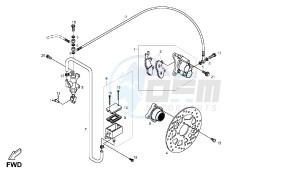 DXR - 200 CC VTHSM1B1A drawing REAR BRAKE SYSTEM DISC BRAKE