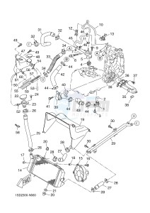 YP400RA X-MAX 400 ABS X-MAX (1SDE 1SDE 1SDE 1SDE) drawing RADIATOR & HOSE