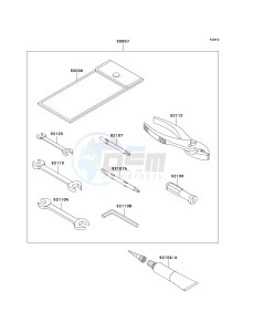 VN 1700 E [VULCAN 1700 CLASSIC] (9G-9FA) E9F drawing OWNERS TOOLS