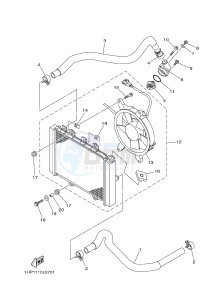 YFM550FWAD YFM5FGPHB GRIZZLY 550 EPS HUNTER (1HS7) drawing RADIATOR & HOSE