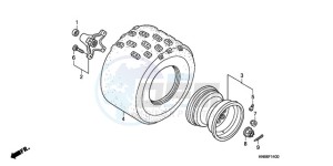 TRX250XA Europe Direct - (ED) drawing REAR WHEEL