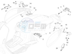 946 150 4T 3V ABS (NAFTA, APAC) AU, CN, JP, RI, TW, USA) drawing Rear headlamps - Turn signal lamps