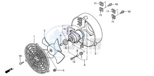 TRX350TM RANCHER drawing COOLING FAN