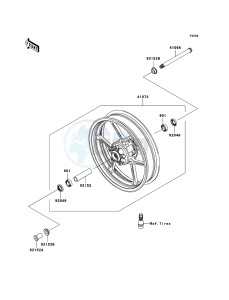 NINJA ZX-10R ZX1000-C2H FR GB XX (EU ME A(FRICA) drawing Front Hub