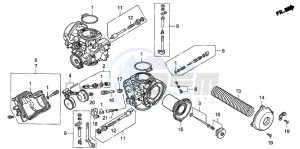 GL1500SE GOLDWING SE drawing CARBURETOR (COMPONENT PARTS)