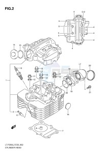 LT-F250 (E33) drawing CYLINDER HEAD