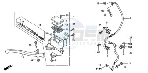 SH300AR drawing FR. BRAKE MASTER CYLINDER (SH300/R)