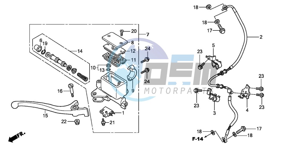 FR. BRAKE MASTER CYLINDER (SH300/R)