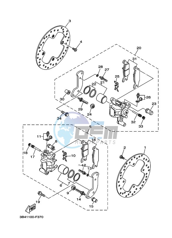 REAR BRAKE CALIPER