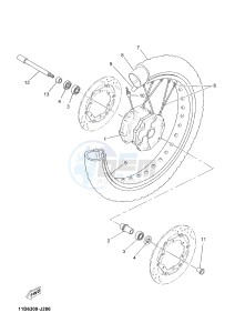 XT660Z TENERE (2BD3) drawing FRONT WHEEL