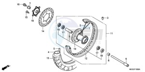 VT750CA9 UK - (E / MKH MME ST) drawing FRONT WHEEL