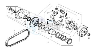 JET EURO X 50 drawing CLUTCH / V-SNAAR