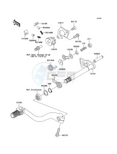 KX250F KX250-N2 EU drawing Gear Change Mechanism