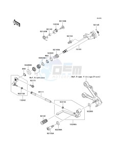 ZX 600 P [NINJA ZX-6R] (7F-8FA) P8FA drawing GEAR CHANGE MECHANISM