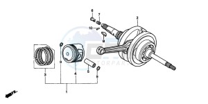 NSS250 drawing CRANKSHAFT/PISTON