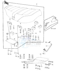 KZ 650 F (F1) drawing SEAT_SEAT COVER