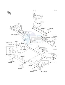 KAF 620 N[MULE 4010 4X4 HARDWOODS GREEN HD] (N9F) N9F drawing SIDE COVERS_CHAIN COVER