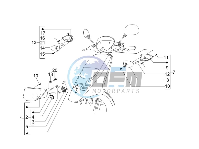 Head lamp - Turn signal lamps