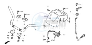 TRX350FE RANCHER 4X4 ES drawing HANDLE PIPE (1)