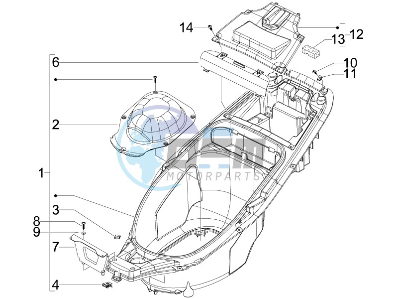 Helmet box - Undersaddle