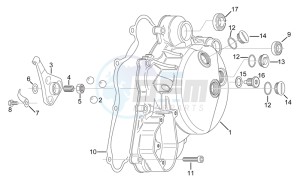 RS 125 (eng. 122cc) drawing Clutch cover