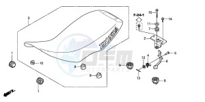 TRX300EX SPORTRAX 300EX drawing SEAT (TRX300EX'07,'08)