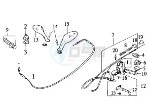 NEW DUKE - 125 cc drawing REAR BRAKE CONTROL