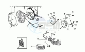 Strada 1000 drawing Headlight-usa horn