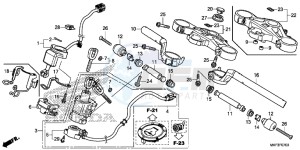 CBR1000S2 2ED - (2ED) drawing HANDLE PIPE/TOP BRIDGE