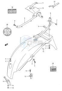 GS500E (E28) drawing REAR FENDER