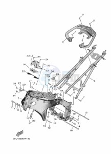 TRACER 9 GT MTT890D (BAP1) drawing FRAME