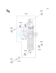 KVF 650 A [PRAIRIE 650 4X4] (A1) [PRAIRIE 650 4X4] drawing SHOCK ABSORBER-- S- -