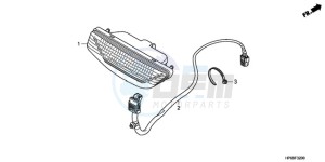 TRX700XX9 Australia - (U) drawing TAILLIGHT