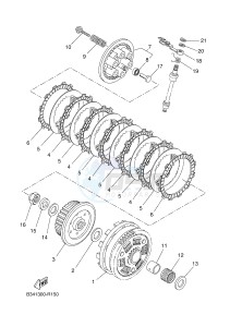 MTM690 XSR700 (B347 B347 B347 B347) drawing CLUTCH