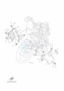 XTZ690D-B TENERE 700 (BEH4) drawing COWLING 2